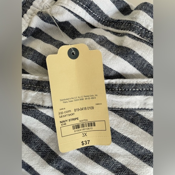 NWT 3XL St. John’s Bay Pin Stripe Short. - Picture 2 of 5